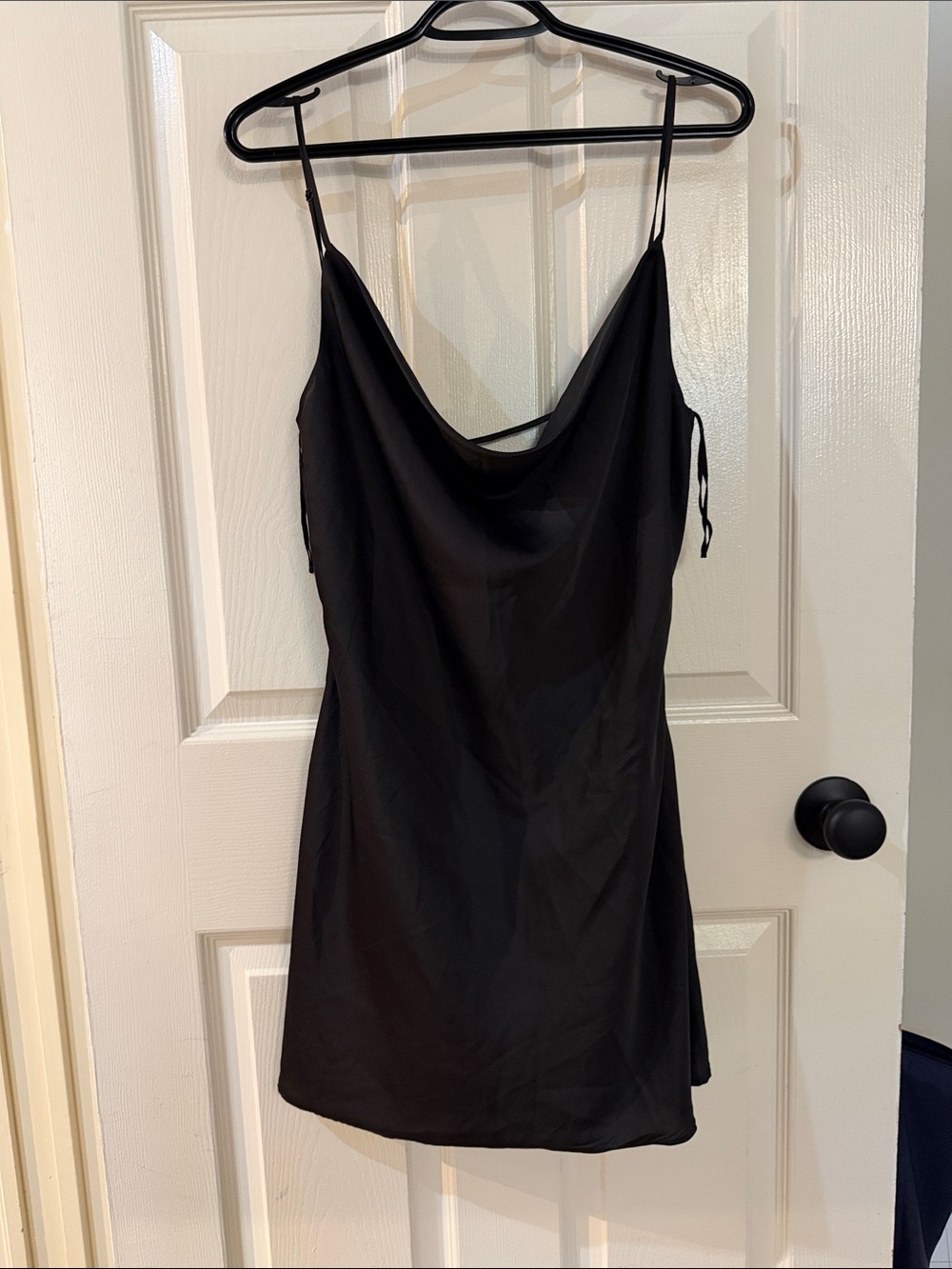 Garage Black Slip Dress with Adjustable Straps